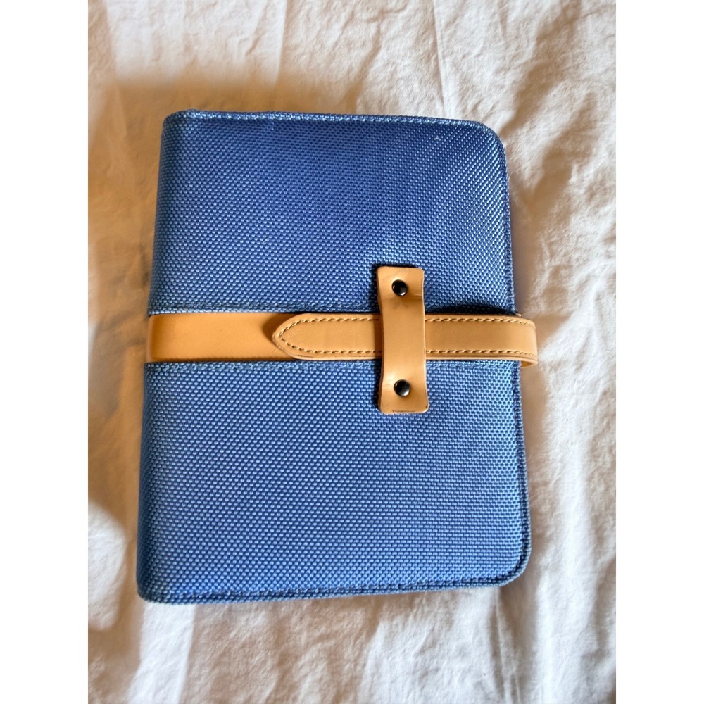 Franklin Covey Blue Ballistic Nylon 6-Ring Personal Organizer Planner 32527.577